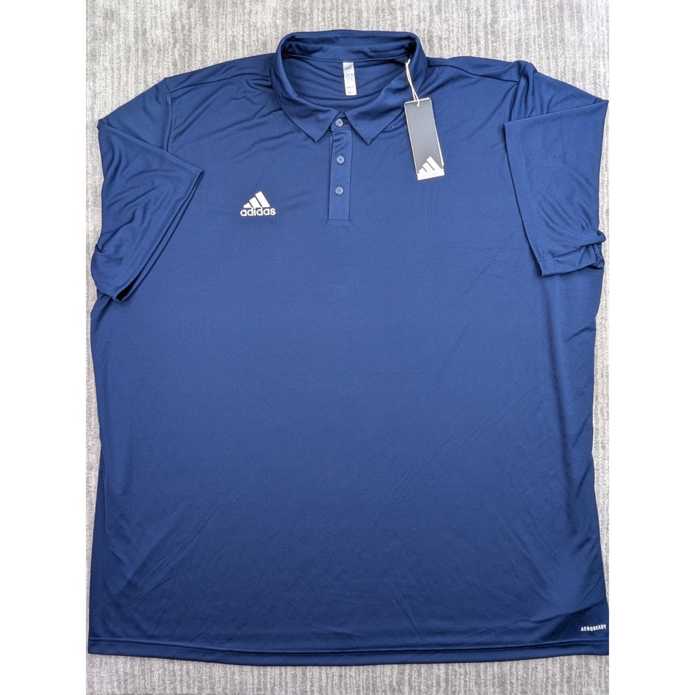 Adidas Mens AEROREADY Performance Polo Shirt Team Navy Blue Size 4XLT NWT